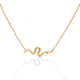Dainty Snake Necklace| 10k Solid Gold