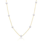 Floating Pearl Necklace | 10k Gold