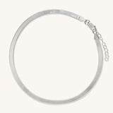 Herringbone Anklet | Sterling Silver