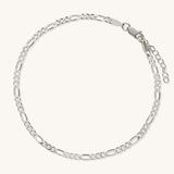 Figaro Anklet | Sterling Silver