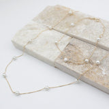 Floating Pearl Necklace | 10k Gold