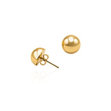 Dome Stud Earrings | 14k Solid Gold