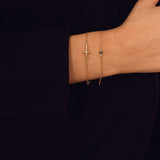 Dainty Evil Eye Bracelet | 10k Gold