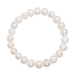 white pearl stretchy bracelet