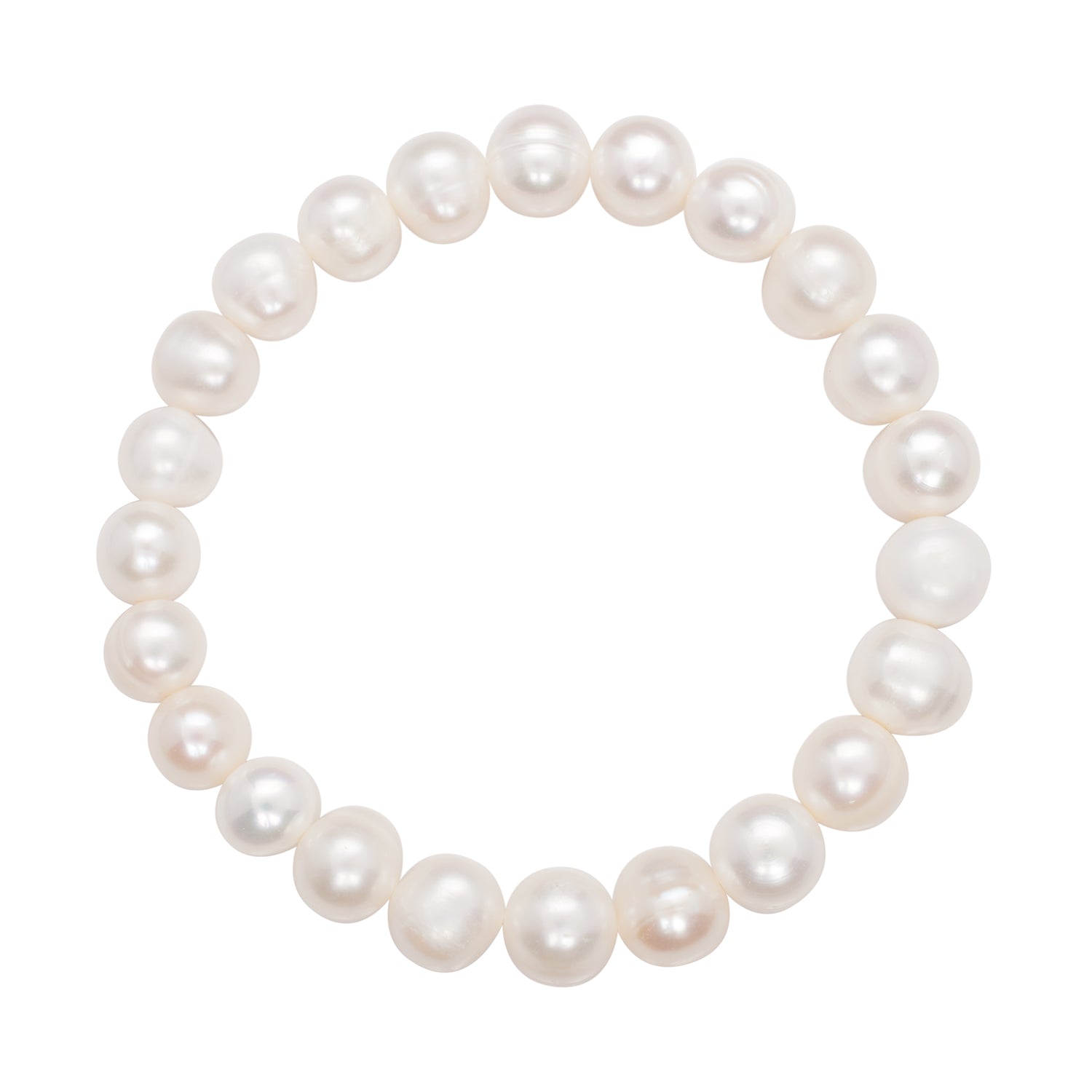 white pearl stretchy bracelet
