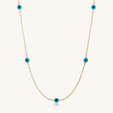 Multi Evil Eye Necklace | 10k Gold