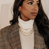 14k gold filled heavy paperclip chain