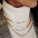14k gold filled heavy paperclip chain
