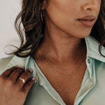 14k gold filled mini paperclip chain