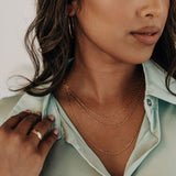 14k gold filled mini paperclip chain