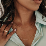 14k gold filled mini paperclip chain
