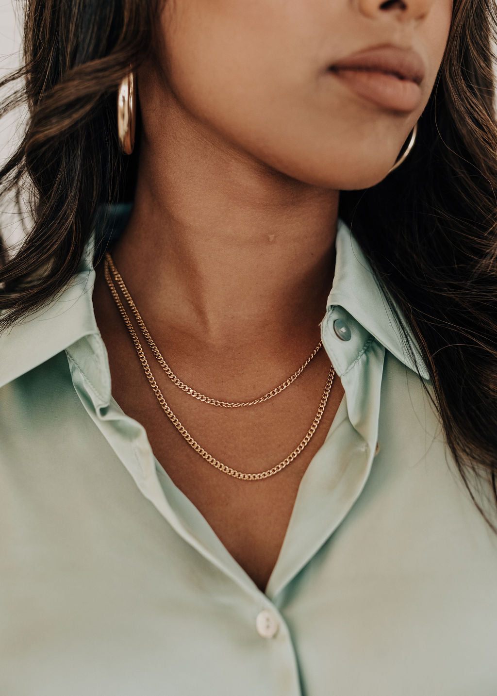14k gold filled curb chain