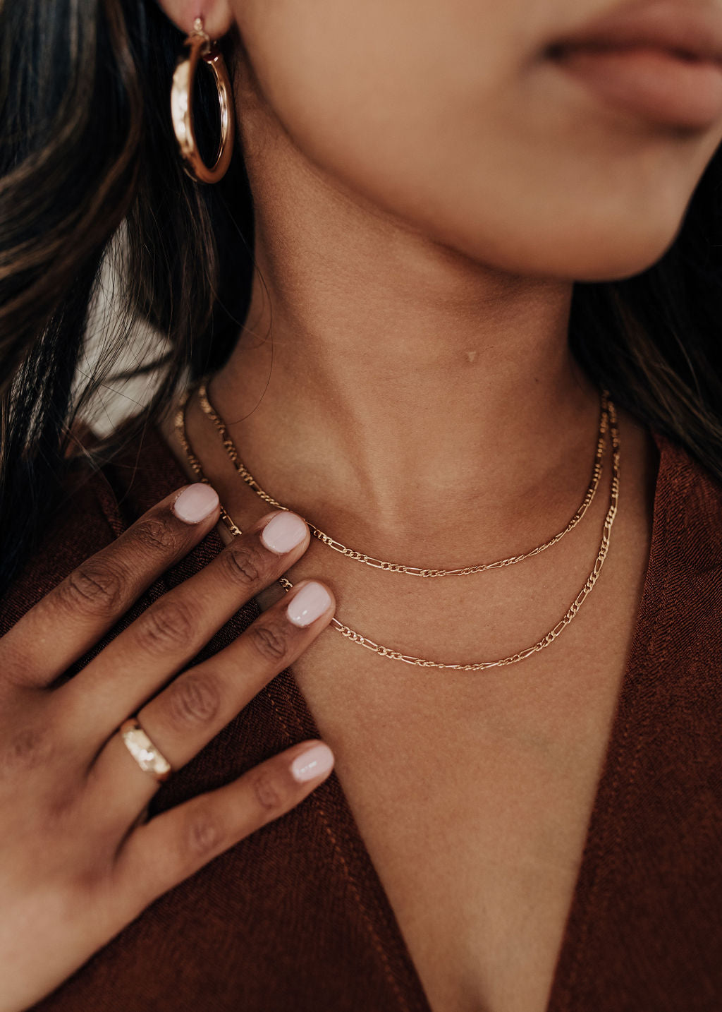 14k gold filled Figaro chain