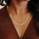 14k gold filled fancy herringbone chain