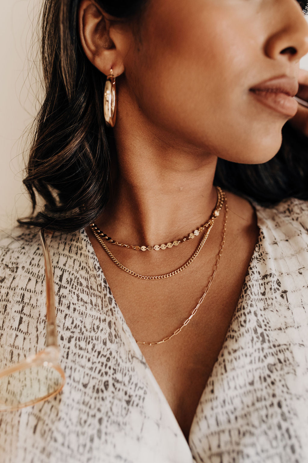 14k gold filled mini paperclip chain