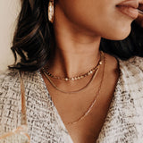 14k gold filled mini paperclip chain