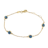 Evil Eye Bracelet | 10k Gold