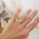 gold filled heart stacking ring