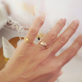 gold filled heart stacking ring