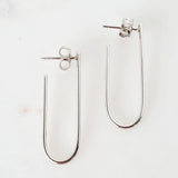 Sterling silver U hoops