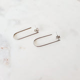 Sterling silver U hoops