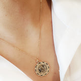 St Christopher medallion necklace