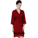 Silk & Lace Trim Robe