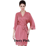 Silk & Lace Trim Robe