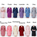 Full color selection for solid satin lace robes