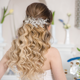 Floral and crystal hair vine