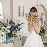 Floral and crystal hair vine