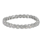 Delicate sterling silver and cubic zirconia band