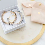 Gemstone wrapped hoops