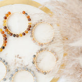 Gemstone wrapped hoops