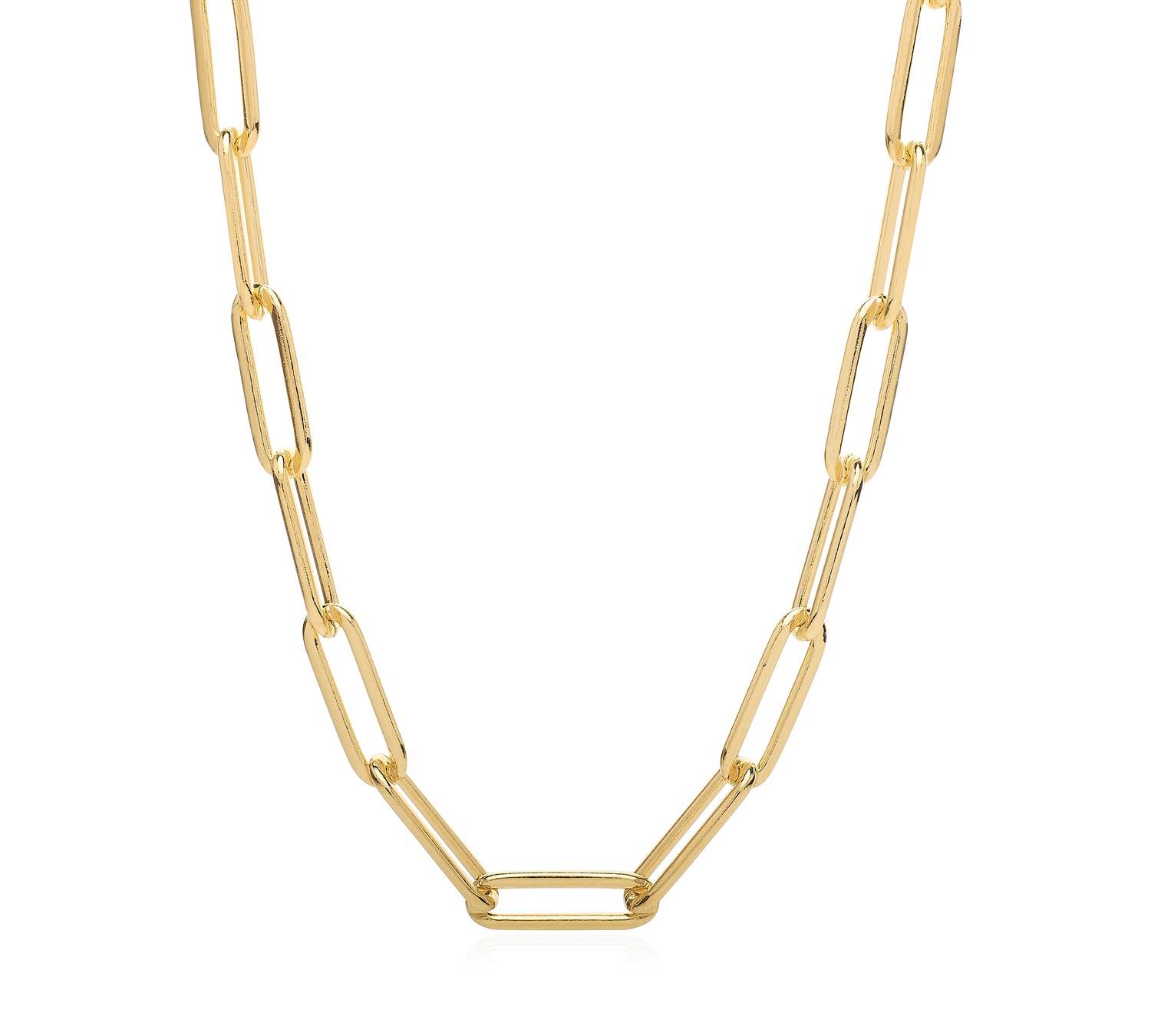 14k gold filled heavy paperclip chain