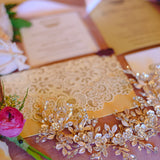 Floral and crystal hair vine