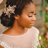 Floral and crystal hair vine