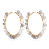 Gemstone wrapped hoops