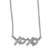 Sterling silver xoxo necklace