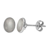 Moonstone studs
