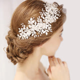 Floral and crystal hair vine