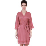 Silk & Lace Trim Robe