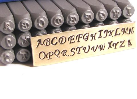Script letter stamp