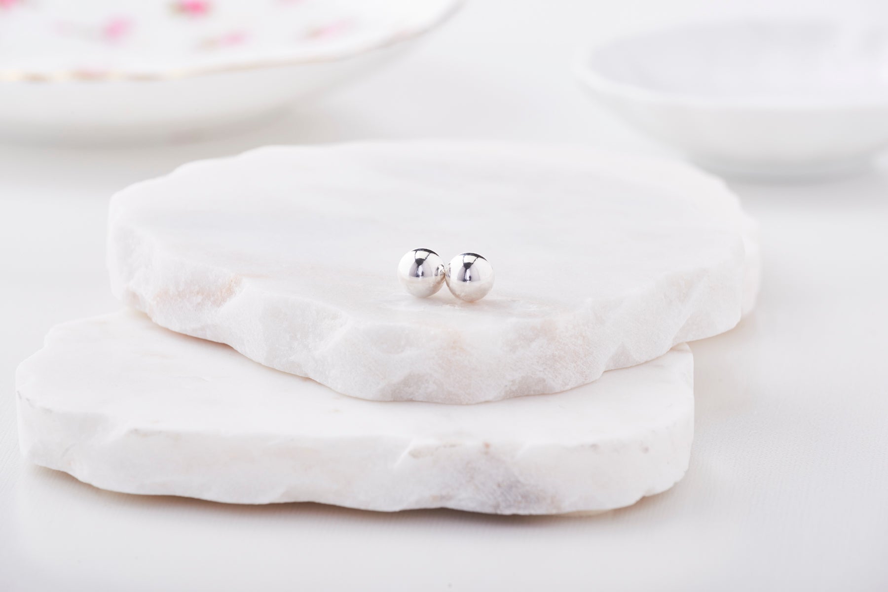 Sterling silver ball studs