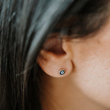 Evil Eye Enamel Studs | 10k Gold