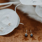 Evil Eye Enamel Studs | 10k Gold