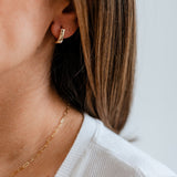 Solid Drop Hoops | 10k Gold