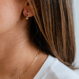 Solid Drop Hoops | 10k Gold
