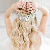 Floral and crystal hair vine