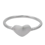 Sterling silver heart stacking ring